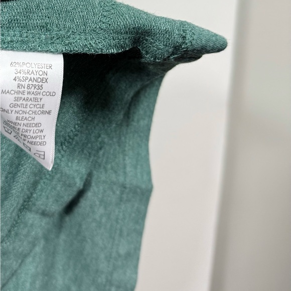 LOGO Size S Sleeveless Teal Drape Top Cardigan - Picture 5 of 7